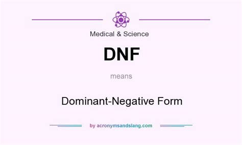 dnf meaning medical.